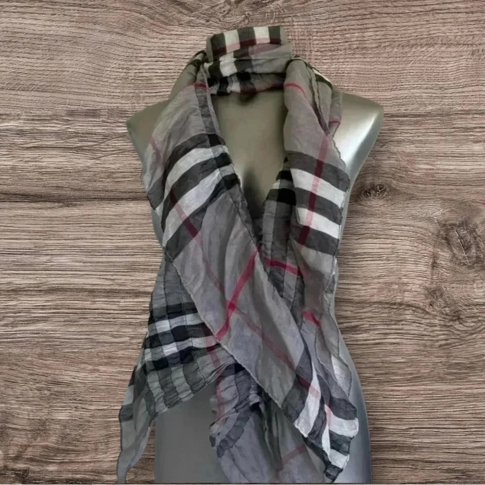 ✅Lightweight Plaid Scarf - Picture 9 of 15